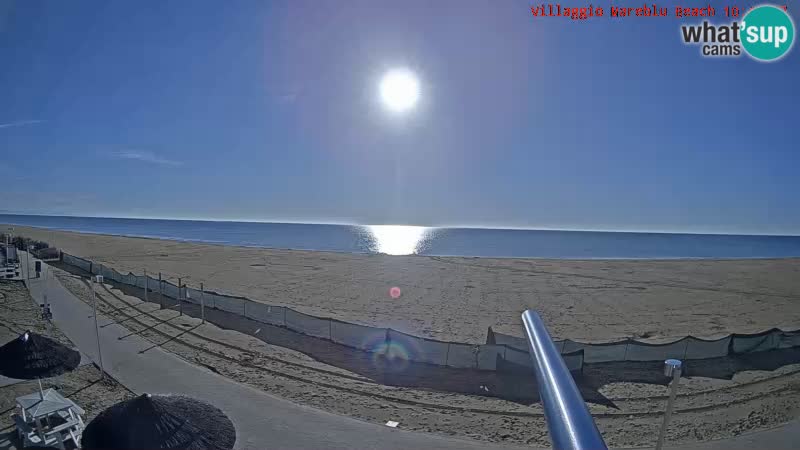 Spletna kamera na plaži v živo Villaggio Mare Blu Bibione Pineda – Italija