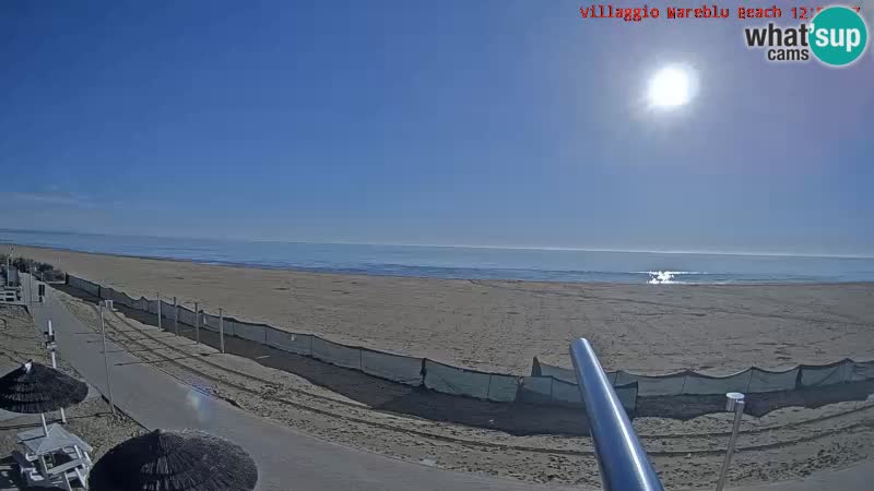 Spletna kamera na plaži v živo Villaggio Mare Blu Bibione Pineda – Italija