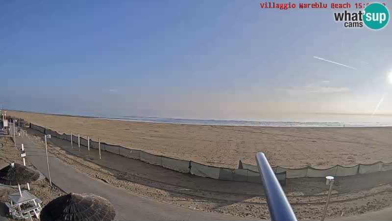 Spletna kamera na plaži v živo Villaggio Mare Blu Bibione Pineda – Italija