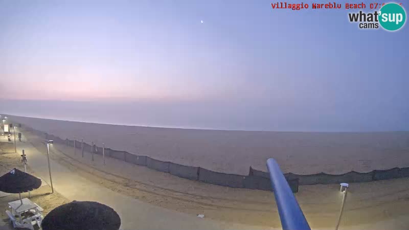 Spletna kamera na plaži v živo Villaggio Mare Blu Bibione Pineda – Italija