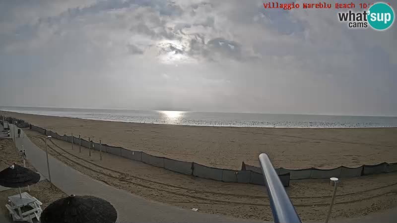 Playa webcam en vivo Villaggio Mare Blu Bibione Pineda – Italia