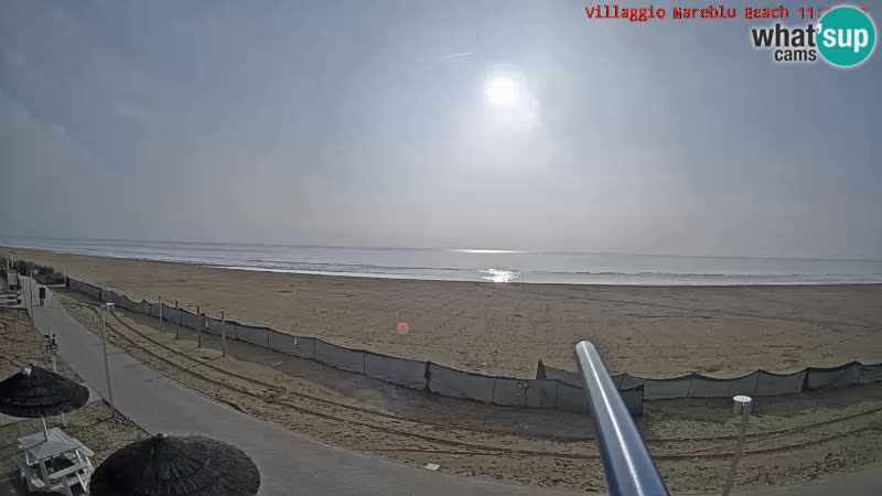 Playa webcam en vivo Villaggio Mare Blu Bibione Pineda – Italia