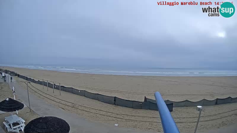 Webcam en direct de la plage Villaggio Mare Blu Bibione Pineda – Italie