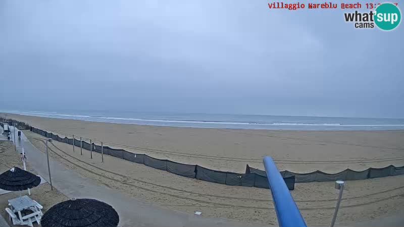 Webcam en direct de la plage Villaggio Mare Blu Bibione Pineda – Italie
