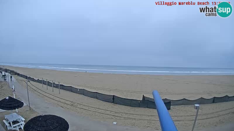 Webcam en direct de la plage Villaggio Mare Blu Bibione Pineda – Italie