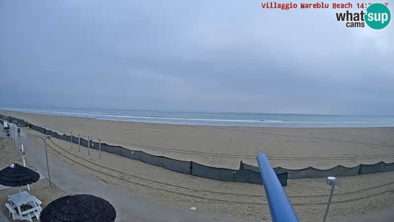 Webcam en direct de la plage Villaggio Mare Blu Bibione Pineda – Italie