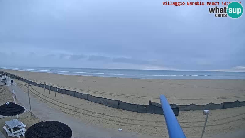 Webcam en direct de la plage Villaggio Mare Blu Bibione Pineda – Italie