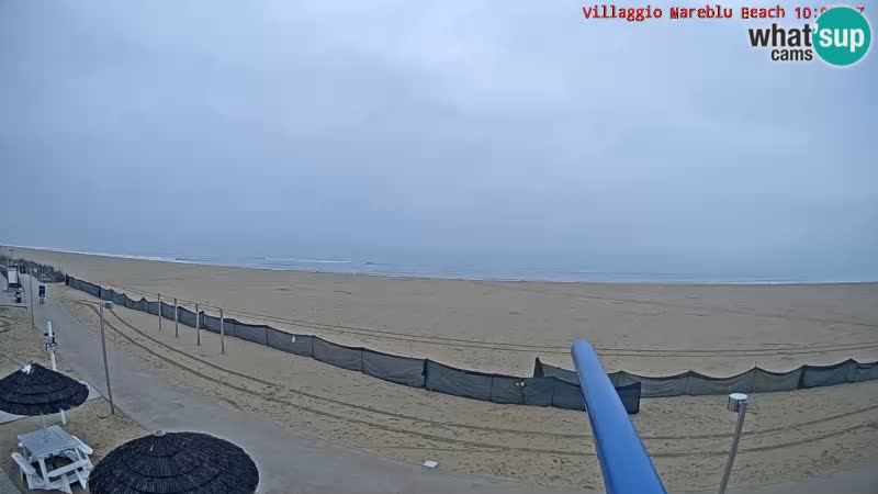 Playa webcam en vivo Villaggio Mare Blu Bibione Pineda – Italia
