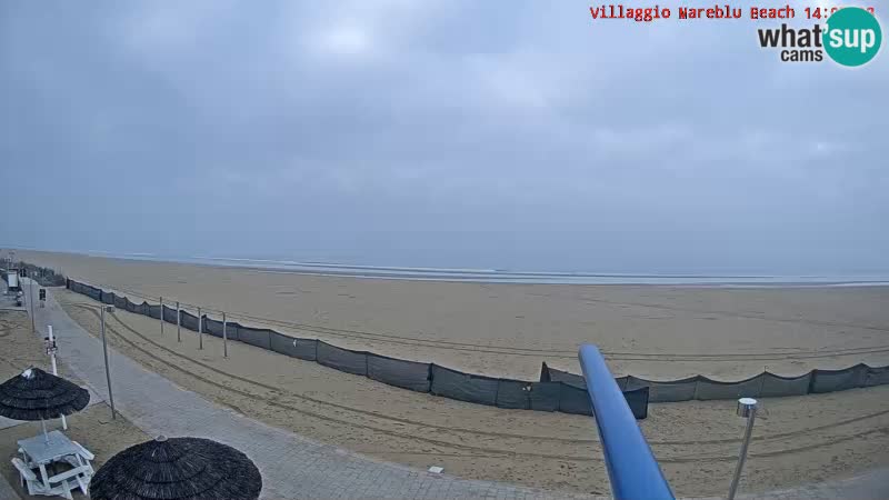 Spletna kamera na plaži v živo Villaggio Mare Blu Bibione Pineda – Italija