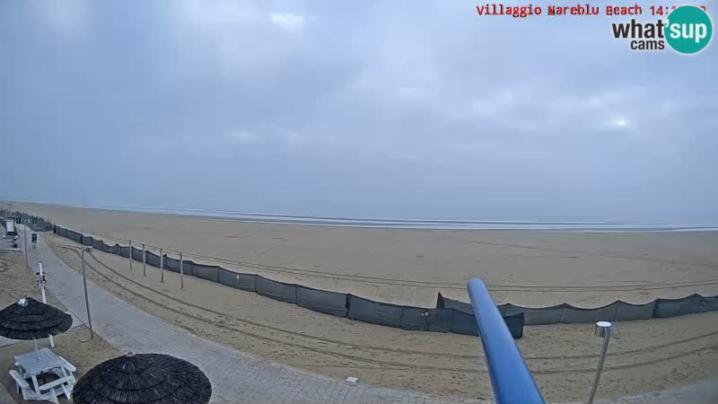 Playa webcam en vivo Villaggio Mare Blu Bibione Pineda – Italia
