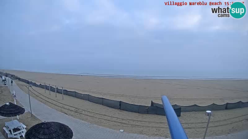Spletna kamera na plaži v živo Villaggio Mare Blu Bibione Pineda – Italija