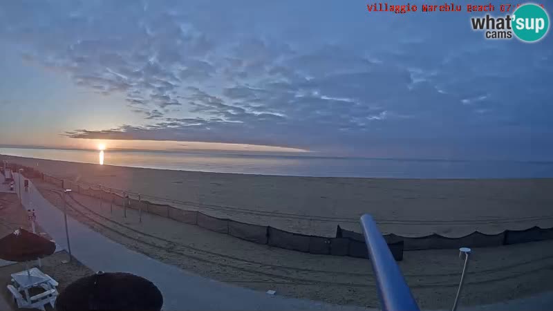 Playa webcam en vivo Villaggio Mare Blu Bibione Pineda – Italia