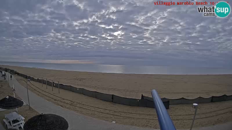 Playa webcam en vivo Villaggio Mare Blu Bibione Pineda – Italia