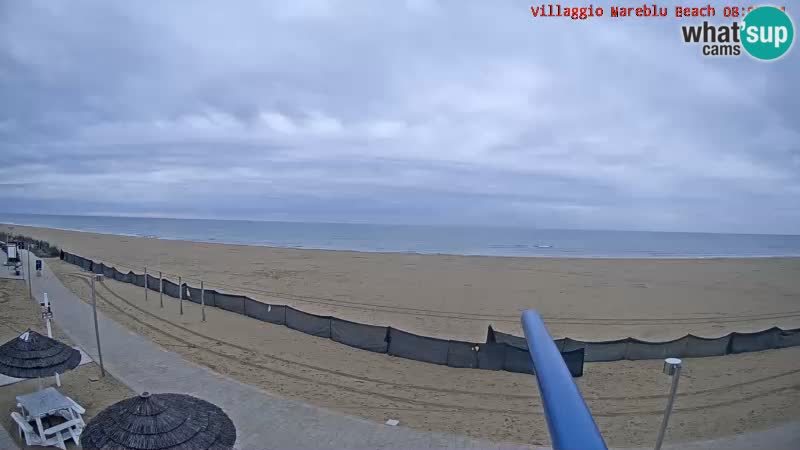 Playa webcam en vivo Villaggio Mare Blu Bibione Pineda – Italia