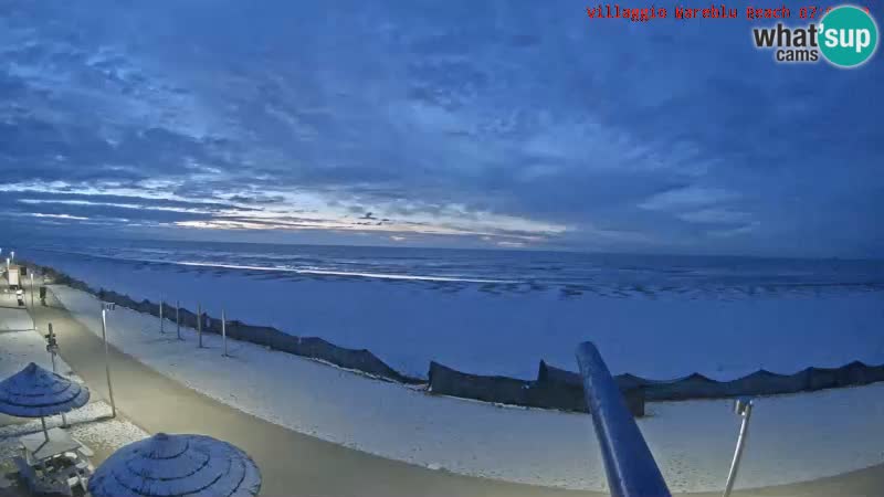 Web kamera uživo na plaži Villaggio Mare Blu Bibione Pineda – Italija