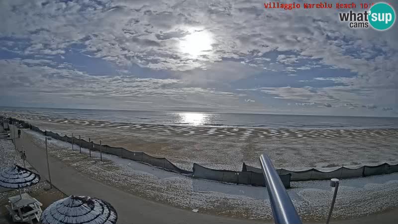 Spletna kamera na plaži v živo Villaggio Mare Blu Bibione Pineda – Italija