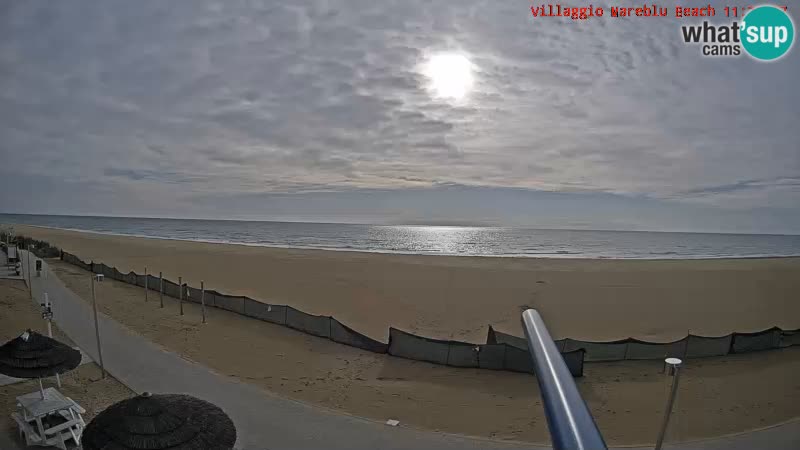 Playa webcam en vivo Villaggio Mare Blu Bibione Pineda – Italia