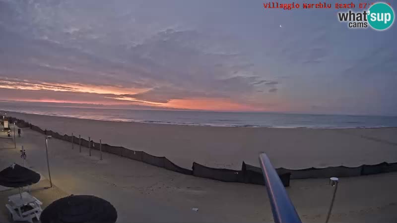 Playa webcam en vivo Villaggio Mare Blu Bibione Pineda – Italia