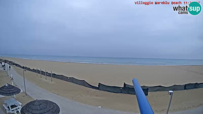 Webcam en direct de la plage Villaggio Mare Blu Bibione Pineda – Italie
