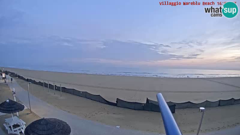 Playa webcam en vivo Villaggio Mare Blu Bibione Pineda – Italia