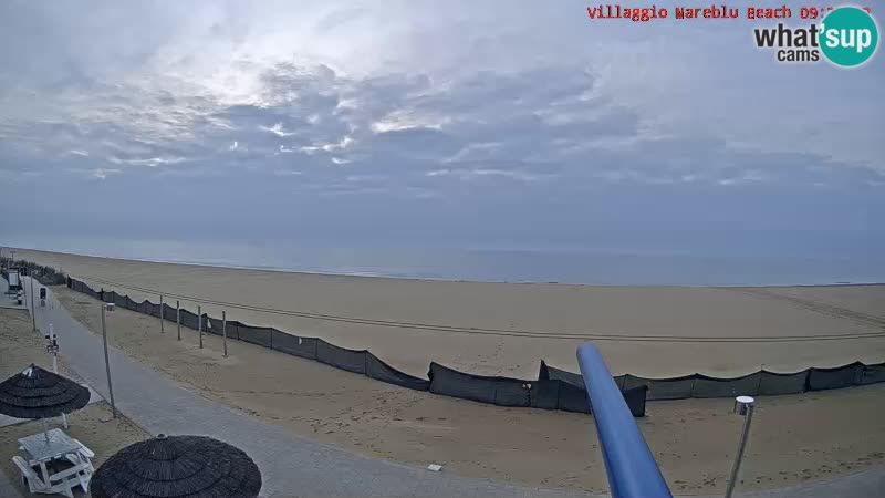 Spletna kamera na plaži v živo Villaggio Mare Blu Bibione Pineda – Italija
