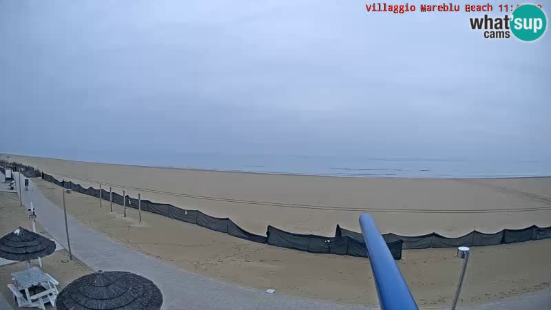 Spletna kamera na plaži v živo Villaggio Mare Blu Bibione Pineda – Italija