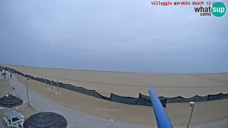 Spletna kamera na plaži v živo Villaggio Mare Blu Bibione Pineda – Italija