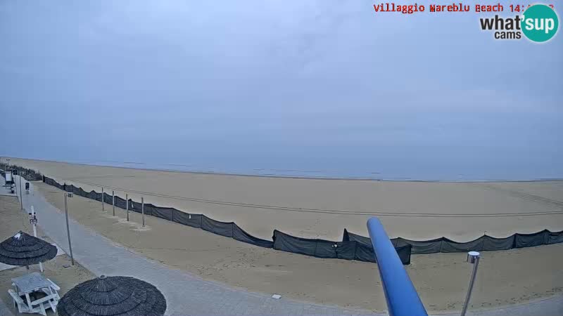 Webcam en direct de la plage Villaggio Mare Blu Bibione Pineda – Italie