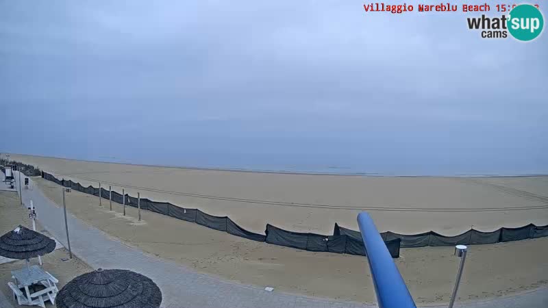 Spletna kamera na plaži v živo Villaggio Mare Blu Bibione Pineda – Italija