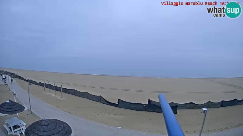 Spletna kamera na plaži v živo Villaggio Mare Blu Bibione Pineda – Italija