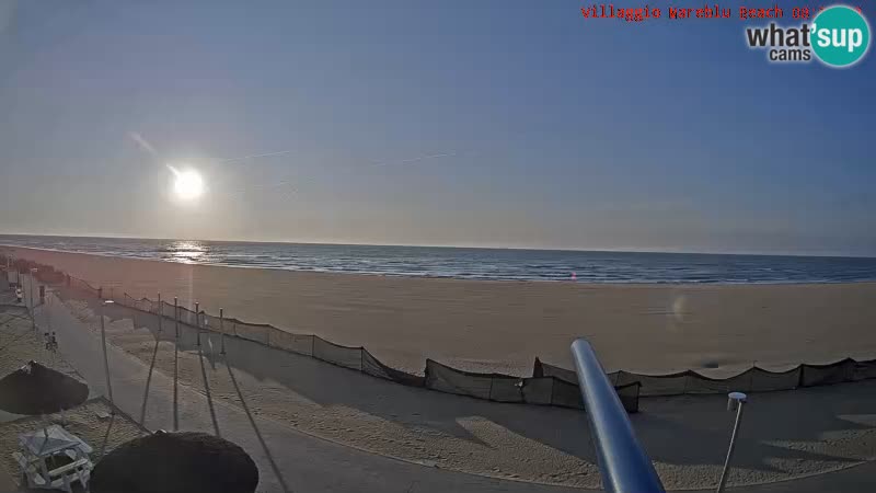 Spletna kamera na plaži v živo Villaggio Mare Blu Bibione Pineda – Italija