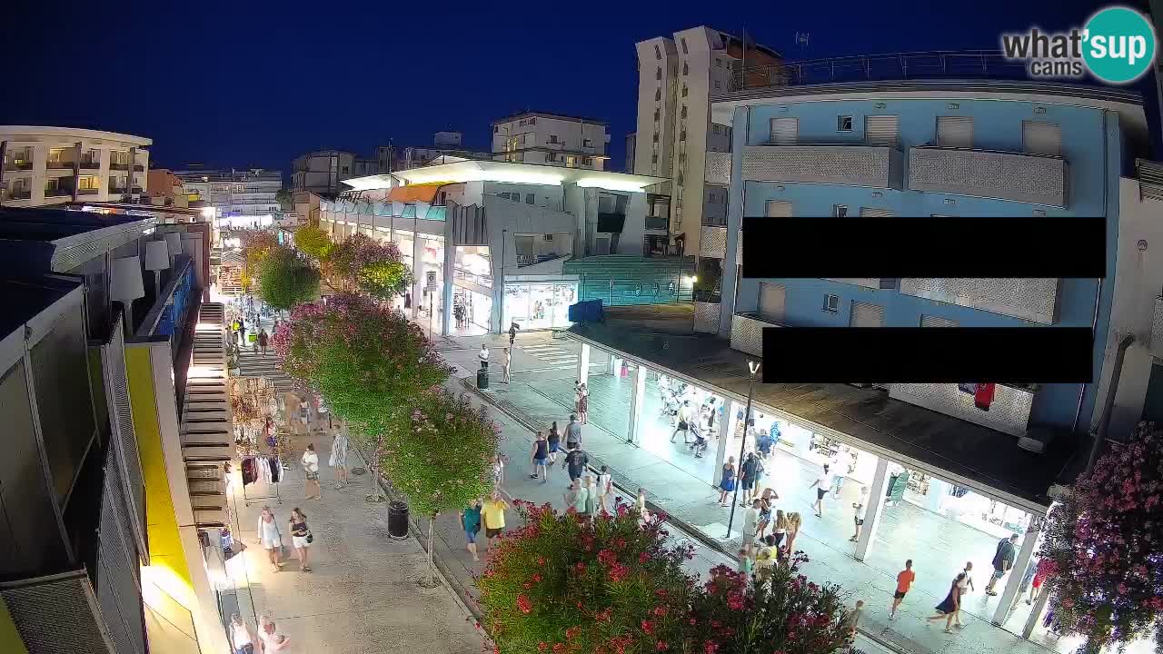Bibione Fußgängerzone Webcam – Viale delle Costellazioni live