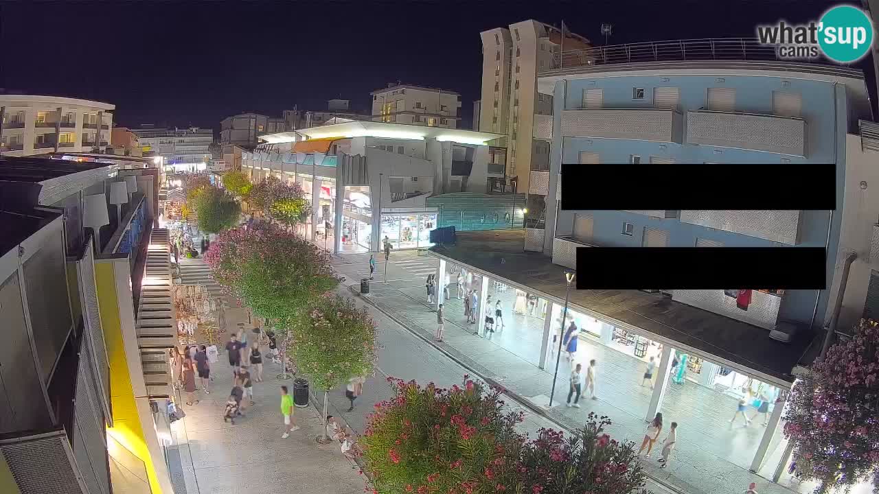 Bibione Fußgängerzone Webcam – Viale delle Costellazioni live