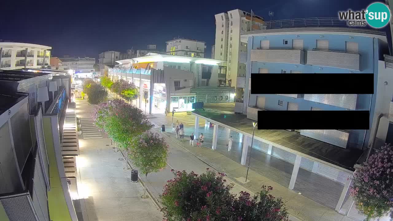 Bibione Fußgängerzone Webcam – Viale delle Costellazioni live