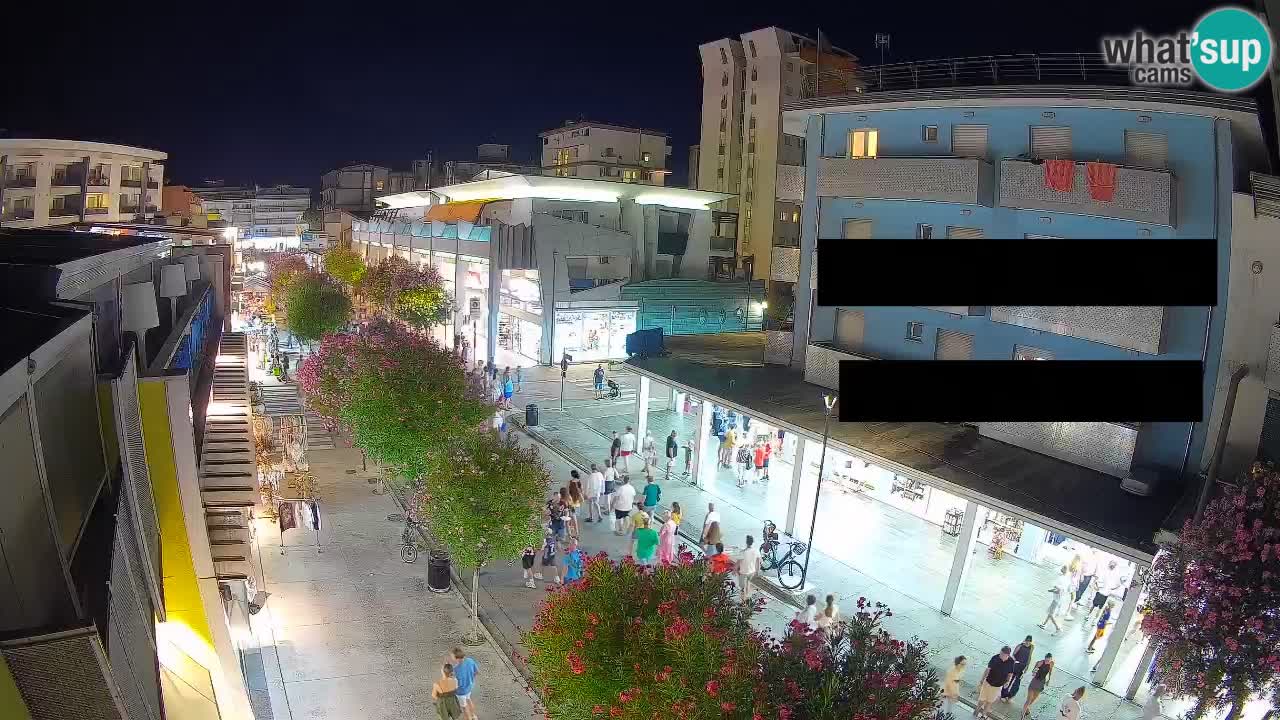 Bibione Fußgängerzone Webcam – Viale delle Costellazioni live