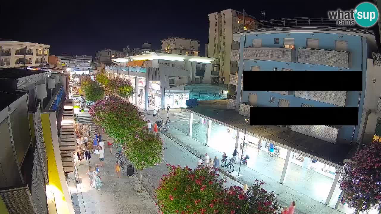 Bibione Fußgängerzone Webcam – Viale delle Costellazioni live