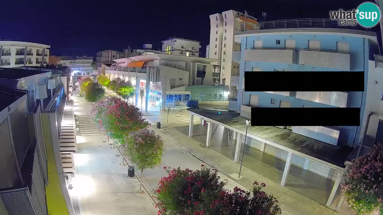 Bibione Fußgängerzone Webcam – Viale delle Costellazioni live