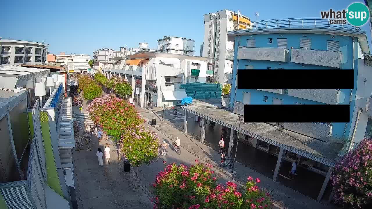 Bibione Fußgängerzone Webcam – Viale delle Costellazioni live