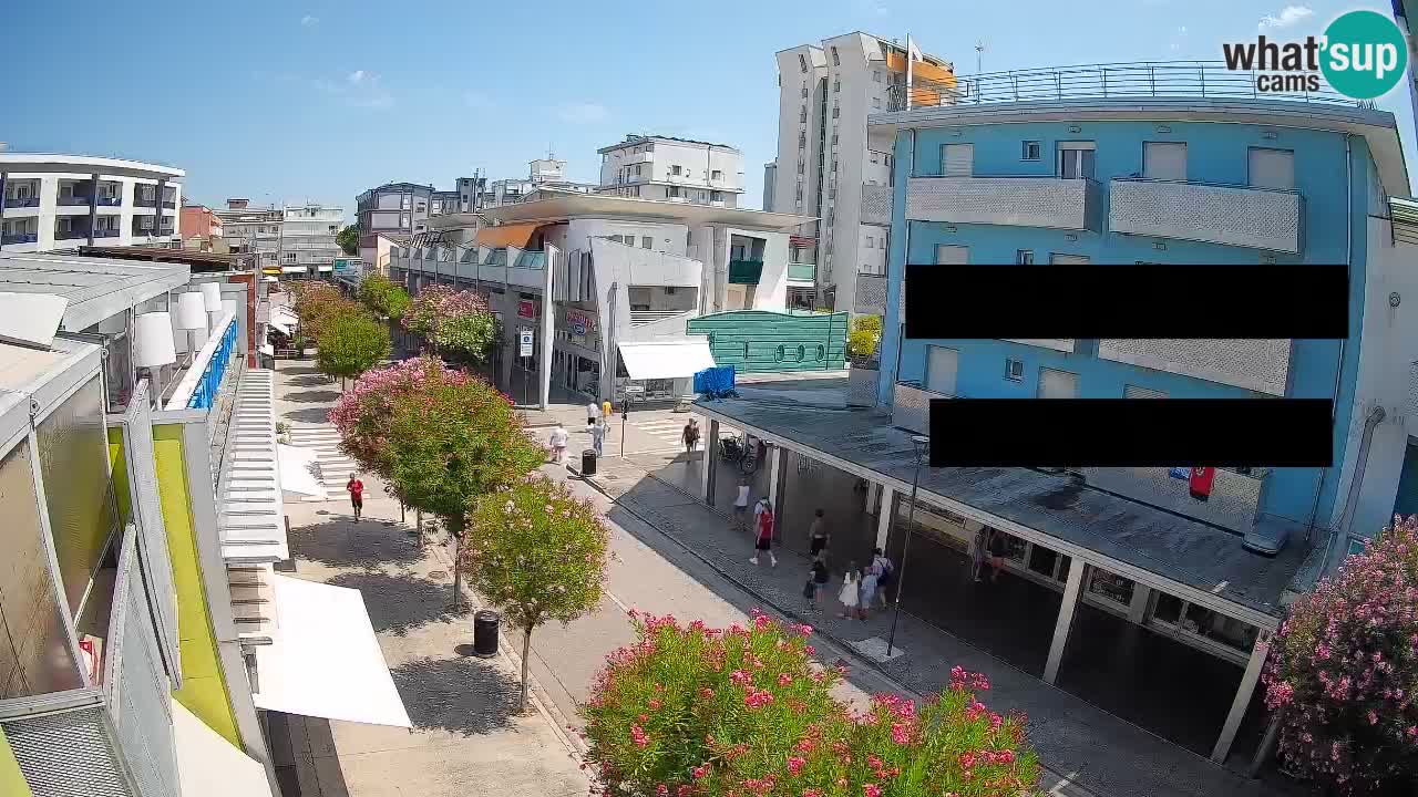 Bibione Fußgängerzone Webcam – Viale delle Costellazioni live