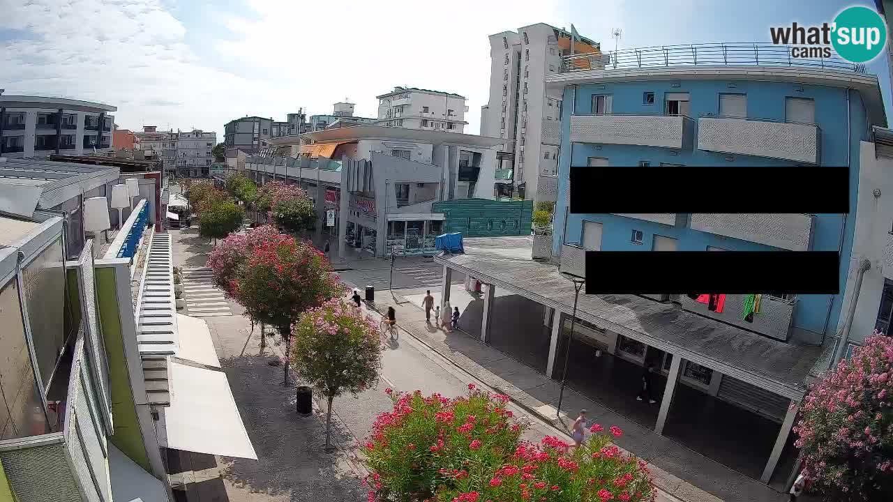 Bibione Fußgängerzone Webcam – Viale delle Costellazioni live