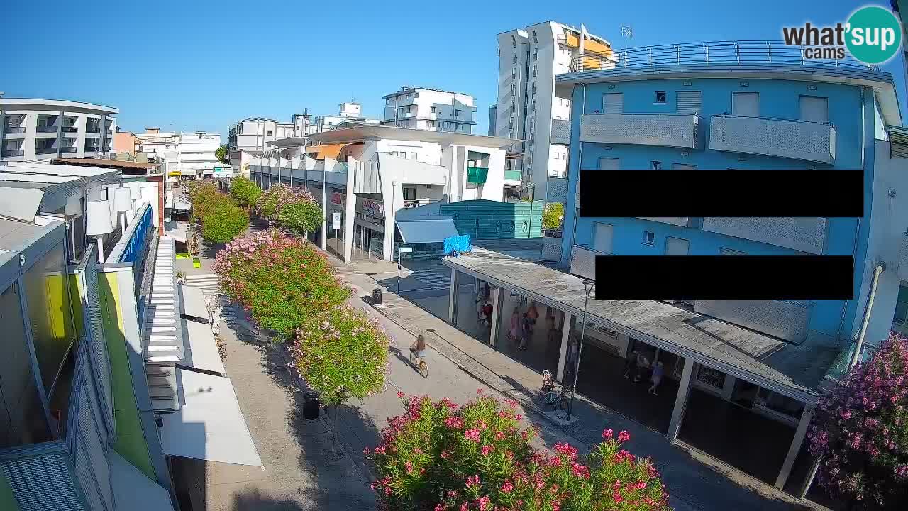 Bibione Fußgängerzone Webcam – Viale delle Costellazioni live