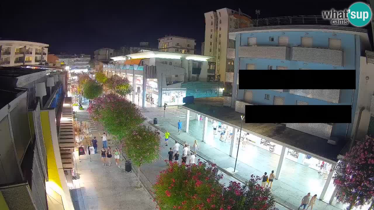 Bibione Fußgängerzone Webcam – Viale delle Costellazioni live