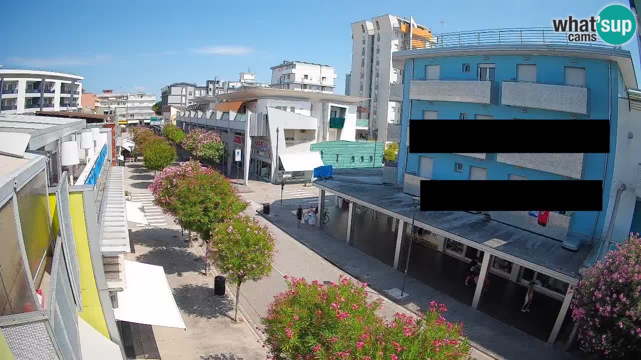 Bibione Fußgängerzone Webcam – Viale delle Costellazioni live