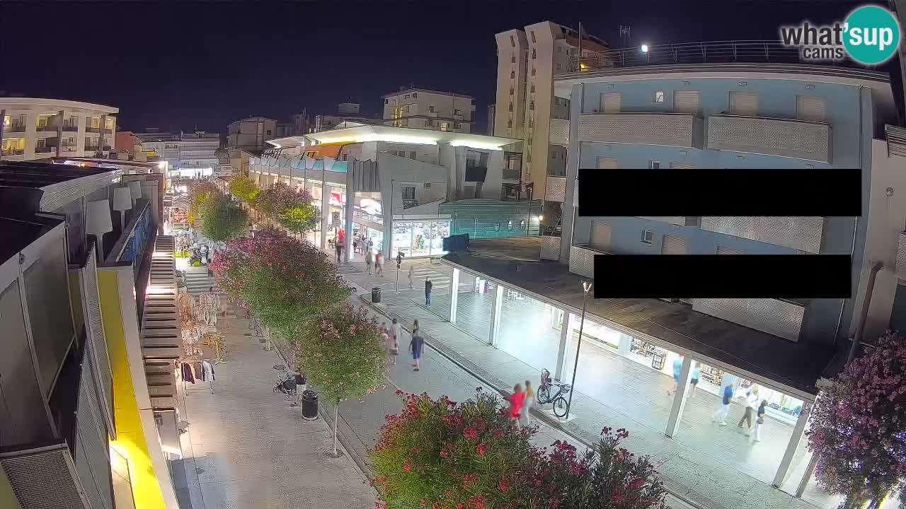Bibione Fußgängerzone Webcam – Viale delle Costellazioni live