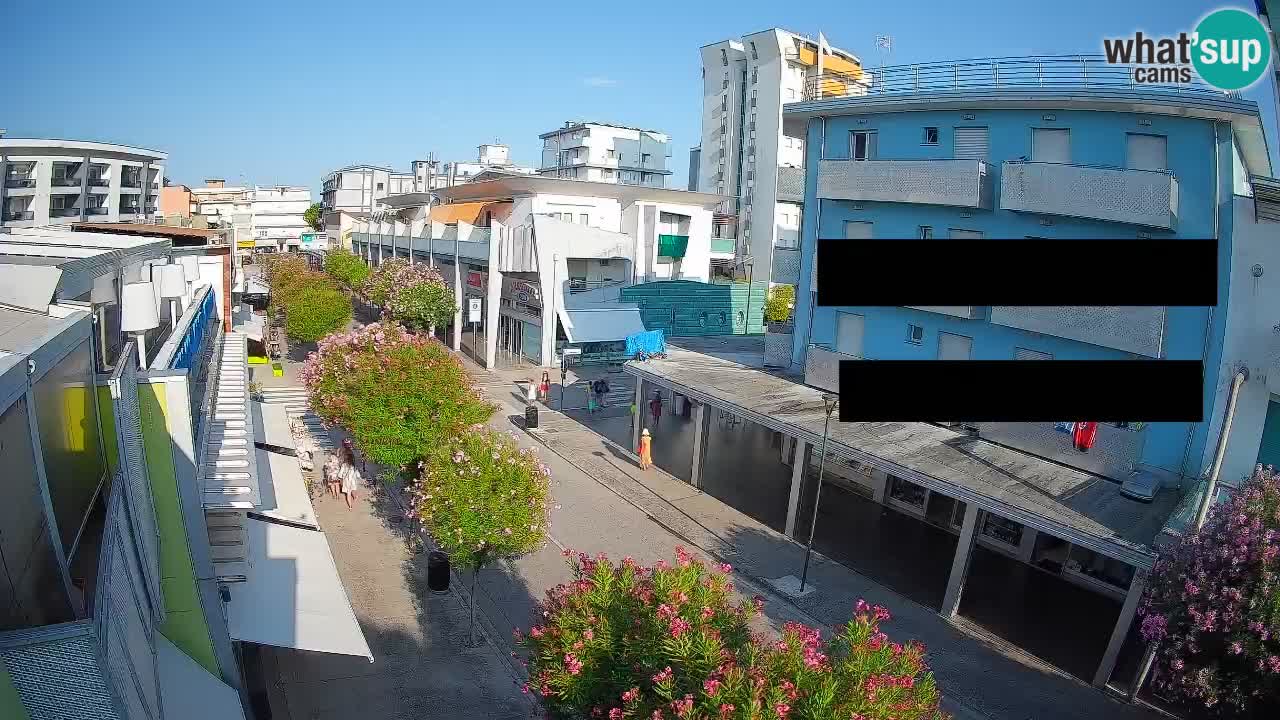 Bibione Fußgängerzone Webcam – Viale delle Costellazioni live
