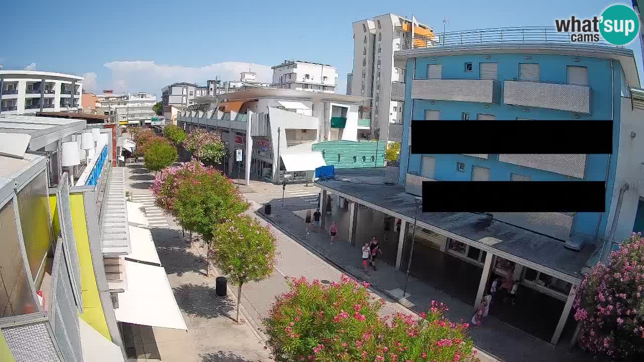 Bibione Fußgängerzone Webcam – Viale delle Costellazioni live