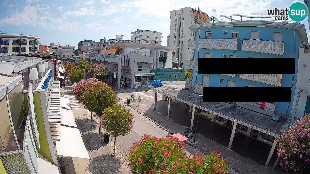 Bibione Fußgängerzone Webcam – Viale delle Costellazioni live