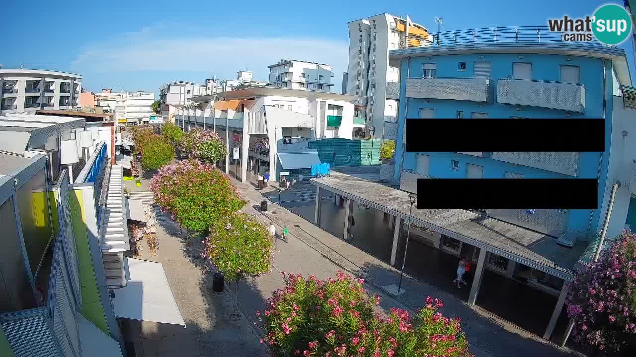 Bibione Fußgängerzone Webcam – Viale delle Costellazioni live