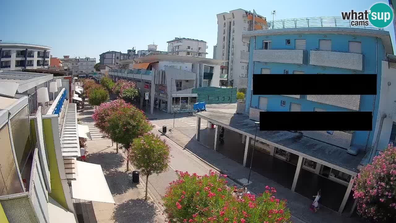 Bibione Fußgängerzone Webcam – Viale delle Costellazioni live