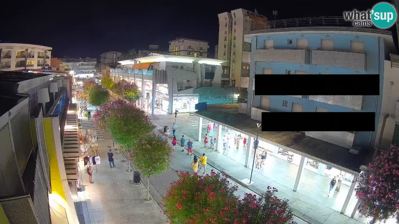 Bibione Fußgängerzone Webcam – Viale delle Costellazioni live